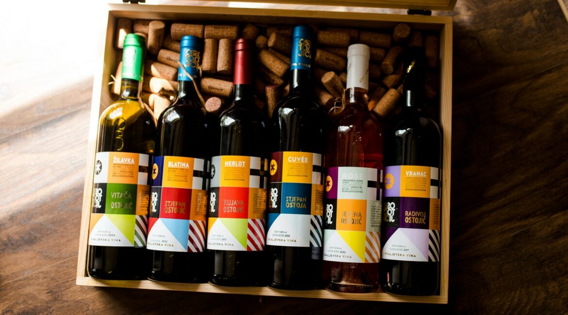 Drvena kutija za vino 6 boca